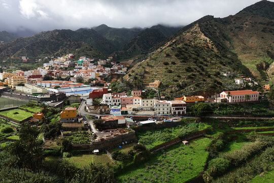 The charming clifftop town of Agulo lies hidden on the lush northern coast of La Gomera, Canary Islands