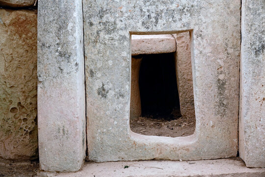Hagar Qim Archaeological Site, a Megalithic Temple complex on the south coast of Malta