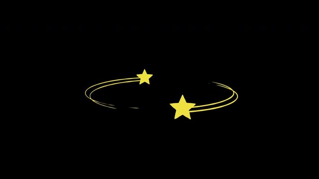 気絶した時に頭の上で回転する星のループアニメーション
