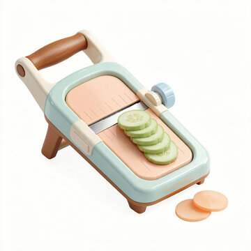 Isolated 3D pastel mandoline slicer icon