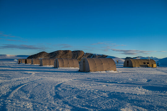 Camp at Wolf's Fang Runway, Queen Maud Land, Antarctica