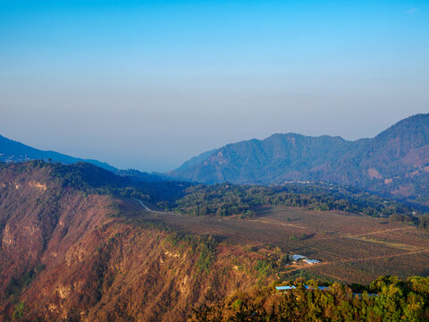 View from Rostro Maya or Indian Nose, San Juan La Laguna, Solola Department, Guatemala