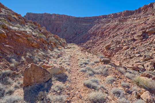 Unmaintained trail leading onto Soap Creek Mesa in Vermilion Cliffs National Monument Arizona