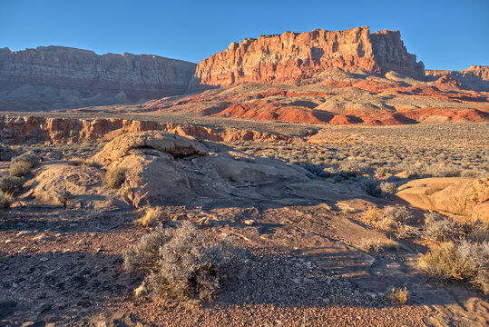 View of Paria Plateau from Soap Creek Mesa during daytime in Vermilion Cliffs National Monument in Arizona