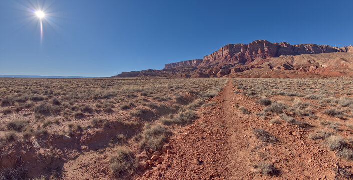 Hiking the Sun Valley Mine Trail through the desert landscape of Vermilion Cliffs National Monument in Arizona
