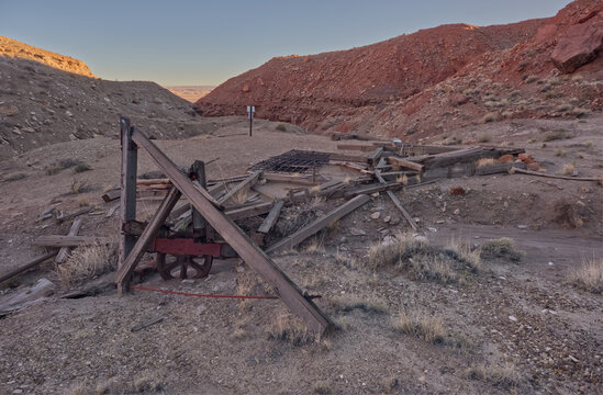 Abandoned site of Sun Valley Mine where uranium was extracted during the 1950s in northern Arizona