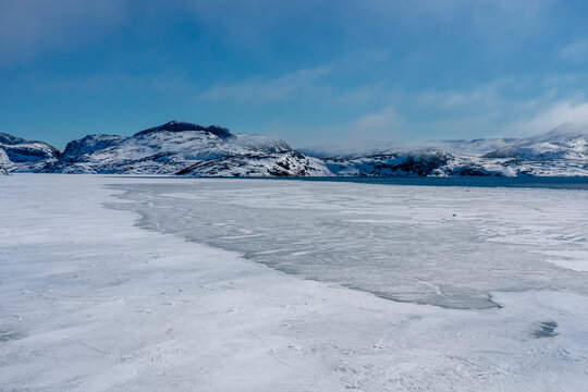 Fast ice in Disko Bay, Greenland