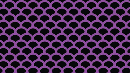 Seamless purple scale pattern geometric fish scale vector background on black for modern designs © Abdulla11