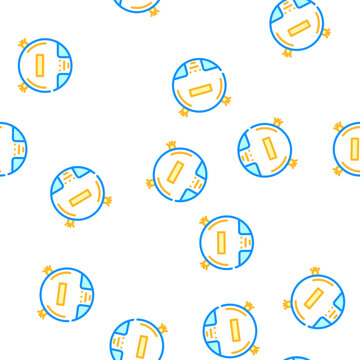 vacuum cleaner robot vector seamless pattern vacuum cleaner robot sign illustration