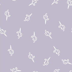 Fototapeta premium spinosaurus dinosaur line seamless pattern spinosaurus dinosaur thin line illustration