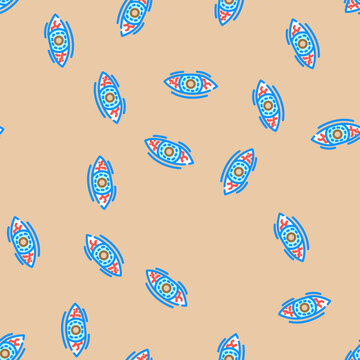 eye injuries household injury accident vector seamless pattern eye injuries household injury accident sign illustration