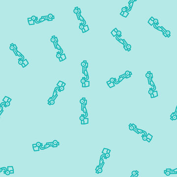 scraper machine construction vehicle line seamless pattern scraper machine construction vehicle thin line illustration