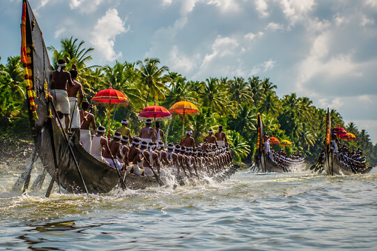 Grand Onam Festival Celebration with Pookalam, Mahabali, Kathakali, Vallam Kali Snake Boat Race, Kerala Sadya Feast, Nilavilakku, Traditional Decorations and Kerala Cultural Heritage
