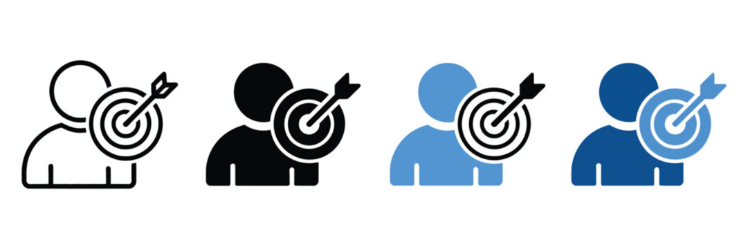 clarity of role icon set in multiple styles for workplace responsibility and teamwork