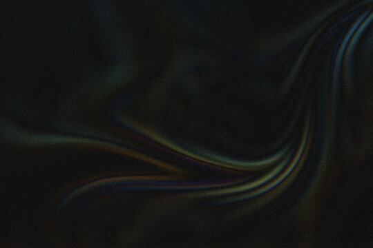 Abstract dark textured background with subtle iridescent flowing light lines, grainy digital design pattern