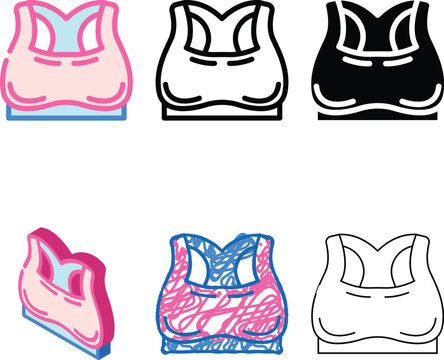 sports bra clothing color icon minimal vector. sports bra clothing sign. isolated symbol illustration