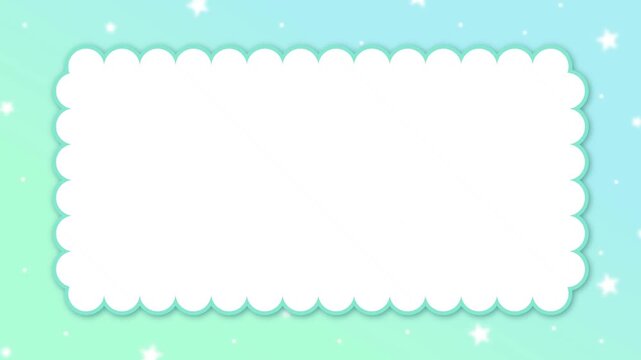 dreamy cute and girly background frame featuring stars and ruffles