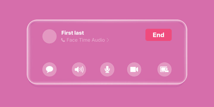 Facetime audio call interface