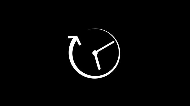 White clock faces with moving hands against a black background symbolizing time passing and deadlines