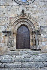Fototapeta premium gate of Nuestra Señora del Azogue,church, Puebla de Sanabria; Zamora province; Castile and Leon; Spain;