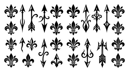 Fleur de Lis and Arrow Icons Collection © KunFhayakun