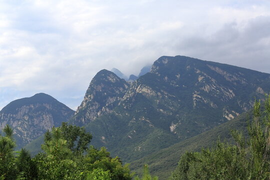Cloudy Peaks of the Songshan Mountains in Henan, China