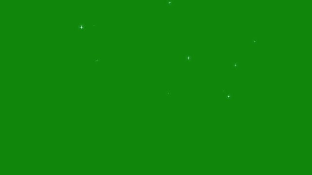 glitter particle explosion trail animation white glowing magic pixie dust path fairy doodle twinkling star sparkle burst glitter effect overlay on isolated green screen background 4k video