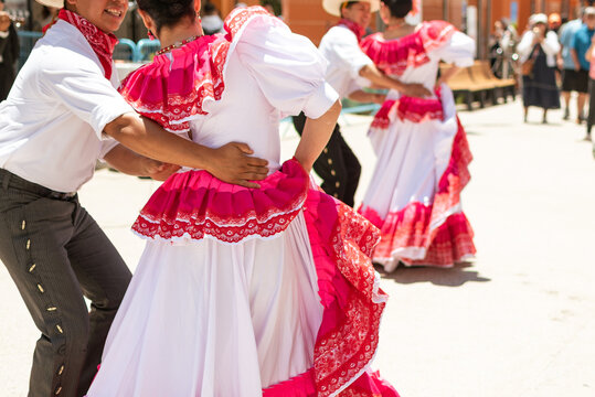Dancer in traditional clothing for carnival in Mexico
