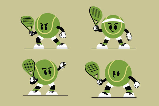 Padel Tennis Mascots Logo
