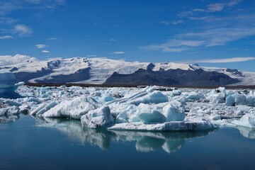 Jokulsarlon is a famous glacial lagoon in southern Iceland, at the foot of the Vatnajokull glacier. © Mariusz