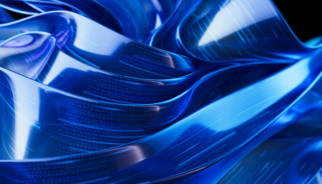 3D Cobalt Code Waves
