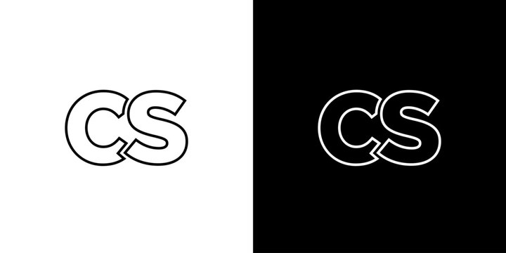 Letter C and S, CS logo design template. Minimal monogram initial based logotype.