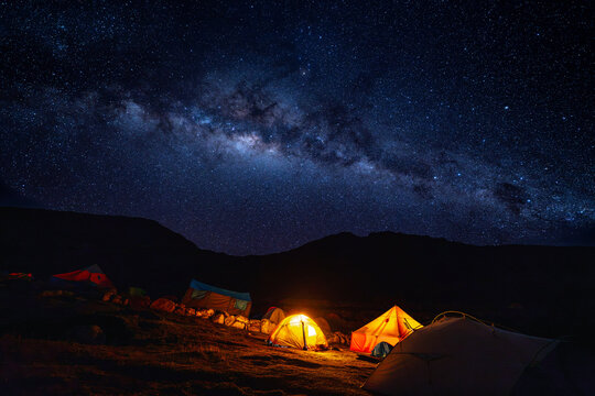 Camping under the stars