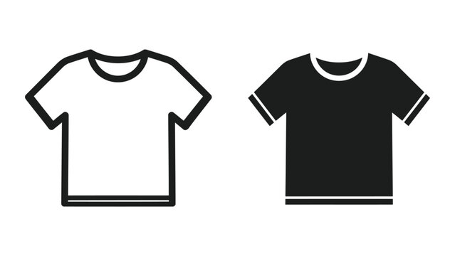 Simple t-shirt apparel clothing icon isolated on transparent background vector graphic
