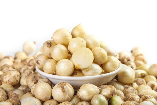 Fresh Rakkyo Bulbs with Rootlets - Asian Pickled Onion Garlic Like Vegetable Ingredient