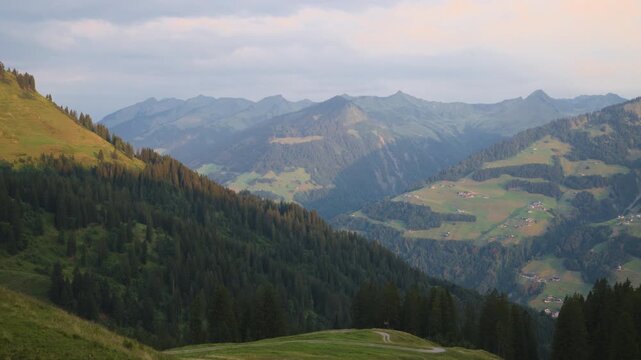 mountain range and mountains in the alps 4K