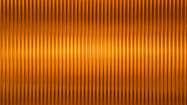 Amber ribbed glass texture glowing vertical abstract background