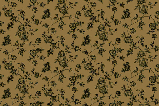 very beautiful seamless damask pattern