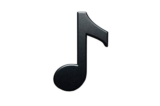 Black musical note symbol with rounded stem