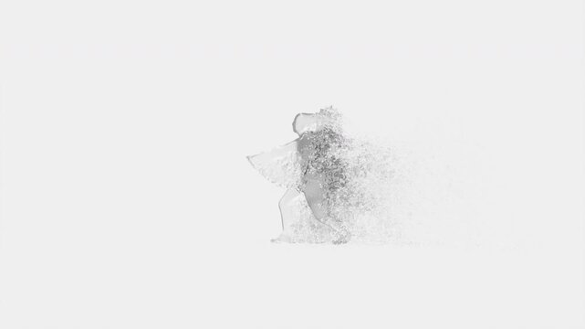 Water Splash Breakdance Character, with Alpha Matte