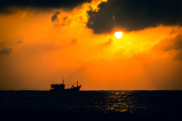 Naklejka premium Sunset on Koh Phangan