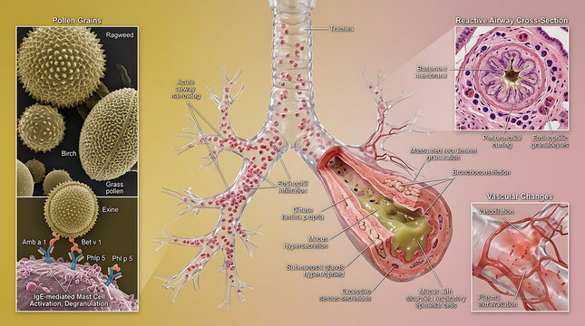 Transparent Allergic Asthma Bronchial Inflammation with Dust Mite Antigen and Eosinophilic Airway Remodeling