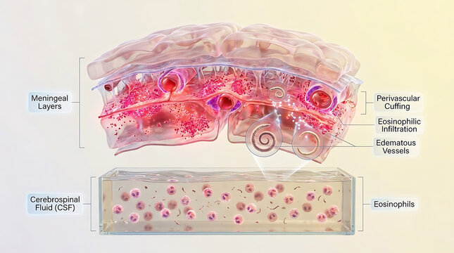 Transparent Eosinophilic Meningitis with Parasitic Antigen-Induced Meningeal Inflammation