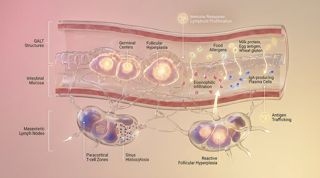 Transparent Food Allergy with Mesenteric Lymphadenopathy and Gut-Associated Lymphoid Hyperplasia