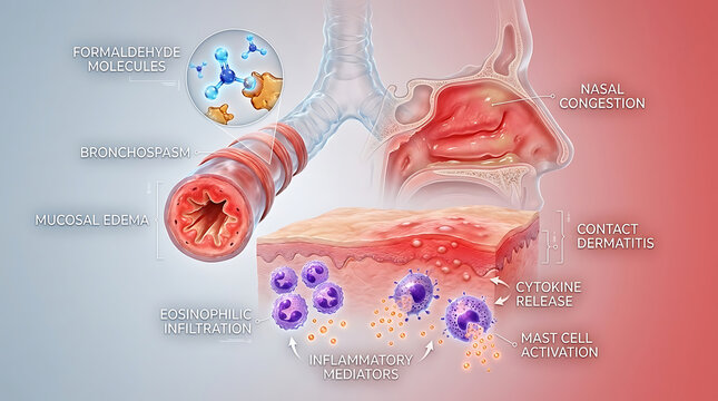Transparent Formaldehyde Allergy with Respiratory Irritation and Cutaneous Hypersensitivity