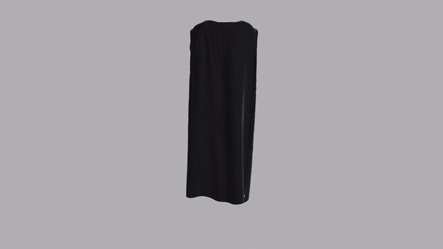 Flowing black hero's cape with with luma mate