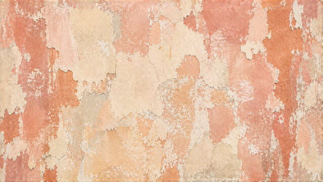 Terracotta patchwork plaster wall texture distressed colorful background
