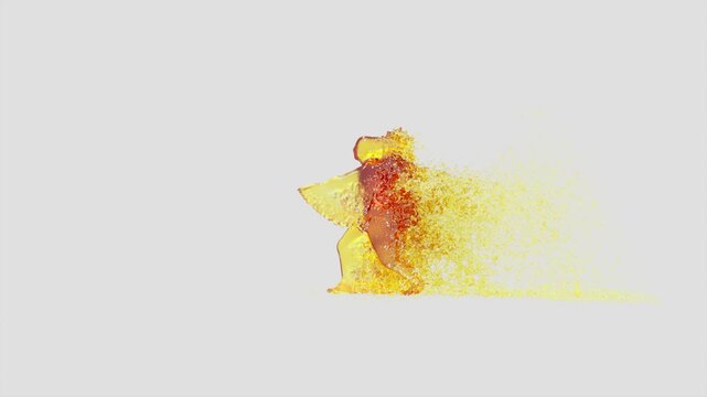 Abstract Oil Splash Headspin Motion on Black Background, With Luma Matte