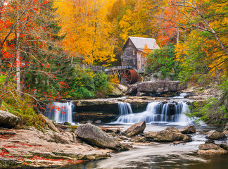 Babcock State Park, West Virginia, USA at Glade Creek Grist Mill during autumn season 125 © Richard Kovacs photo