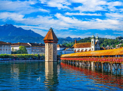 Lucerne, Switzerland on the Ruess River in the morning 115